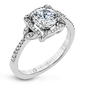 ZR1685 Engagement Ring in 14k Gold with Diamonds