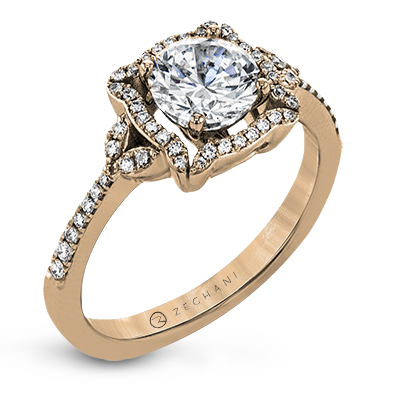 ZR1685 Engagement Ring in 14k Gold with Diamonds