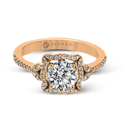 ZR1685 Engagement Ring in 14k Gold with Diamonds