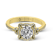 ZR1685 Engagement Ring in 14k Gold with Diamonds
