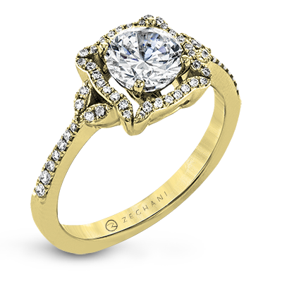 ZR1685 Engagement Ring in 14k Gold with Diamonds