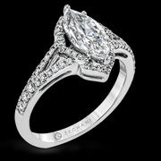 ZR1686 Engagement Ring in 14k Gold with Diamonds