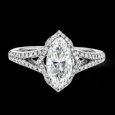 ZR1686 Engagement Ring in 14k Gold with Diamonds