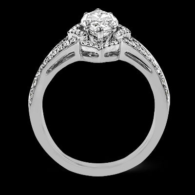 ZR1686 Engagement Ring in 14k Gold with Diamonds