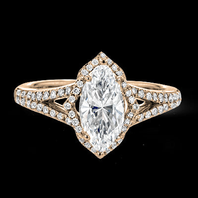 ZR1686 Engagement Ring in 14k Gold with Diamonds