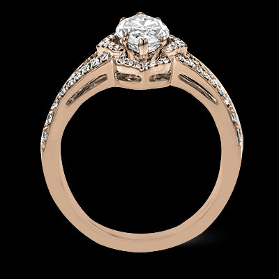 ZR1686 Engagement Ring in 14k Gold with Diamonds