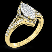 ZR1686 Engagement Ring in 14k Gold with Diamonds