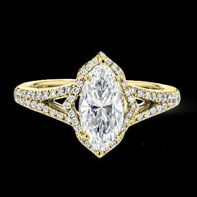 ZR1686 Engagement Ring in 14k Gold with Diamonds