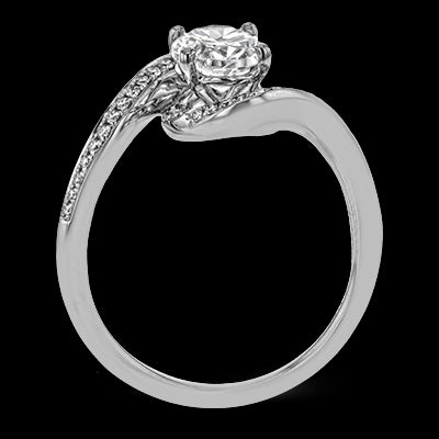 ZR1687 Engagement Ring in 14k Gold with Diamonds