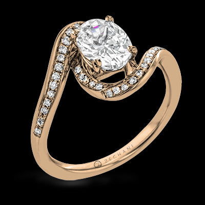 ZR1687 Engagement Ring in 14k Gold with Diamonds