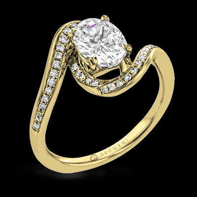 ZR1687 Engagement Ring in 14k Gold with Diamonds