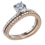 ZR1690 Wedding Set in 14k Gold with Diamonds