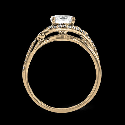 ZR1696 Engagement Ring in 14k Gold with Diamonds