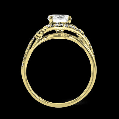 ZR1696 Engagement Ring in 14k Gold with Diamonds