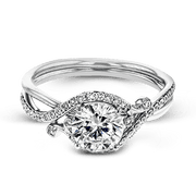 ZR1696 Engagement Ring in 14k Gold with Diamonds