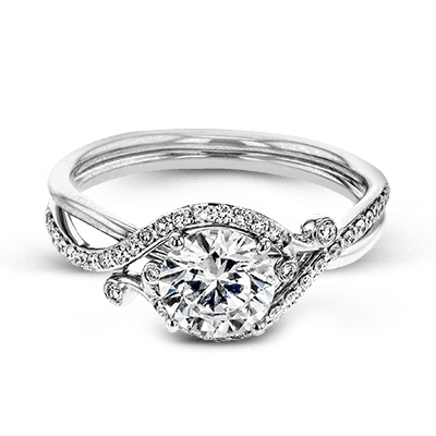 ZR1696 Engagement Ring in 14k Gold with Diamonds