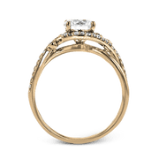 ZR1696 Engagement Ring in 14k Gold with Diamonds