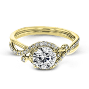 ZR1696 Engagement Ring in 14k Gold with Diamonds