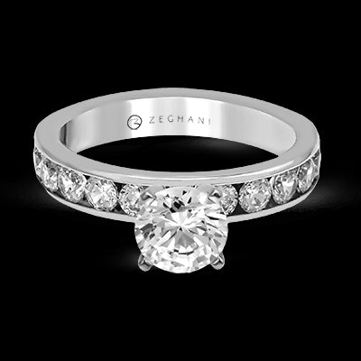 ZR16-A Engagement Ring in 14k Gold with Diamonds
