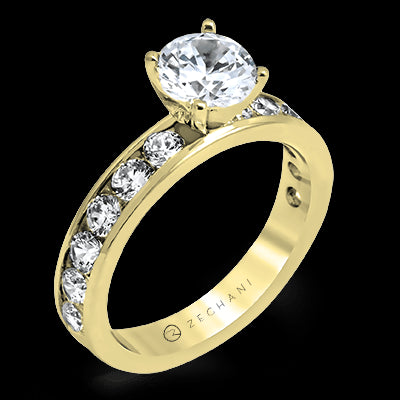 ZR16-A Engagement Ring in 14k Gold with Diamonds