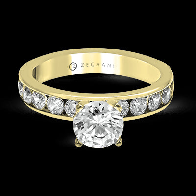 ZR16-A Engagement Ring in 14k Gold with Diamonds