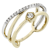 ZR1702 Right Hand Ring in 14k Gold with Diamonds