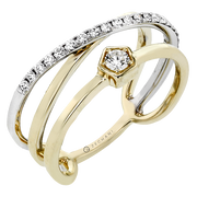 ZR1702 Right Hand Ring in 14k Gold with Diamonds