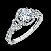 ZR1708 Engagement Ring in 14k Gold with Diamonds