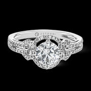 ZR1708 Engagement Ring in 14k Gold with Diamonds