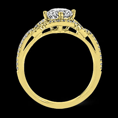 ZR1708 Engagement Ring in 14k Gold with Diamonds
