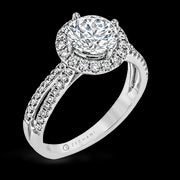 ZR1709 Engagement Ring in 14k Gold with Diamonds