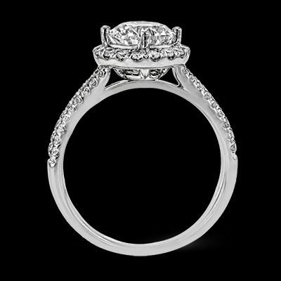 ZR1709 Engagement Ring in 14k Gold with Diamonds