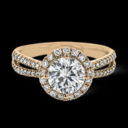 ZR1709 Engagement Ring in 14k Gold with Diamonds
