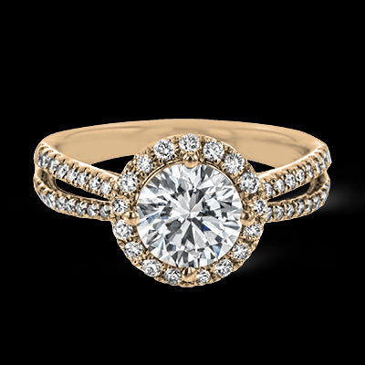 ZR1709 Engagement Ring in 14k Gold with Diamonds