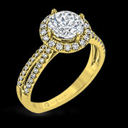 ZR1709 Engagement Ring in 14k Gold with Diamonds