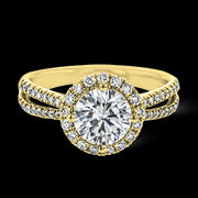 ZR1709 Engagement Ring in 14k Gold with Diamonds