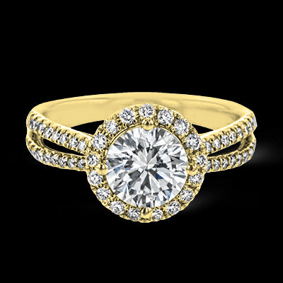 ZR1709 Engagement Ring in 14k Gold with Diamonds