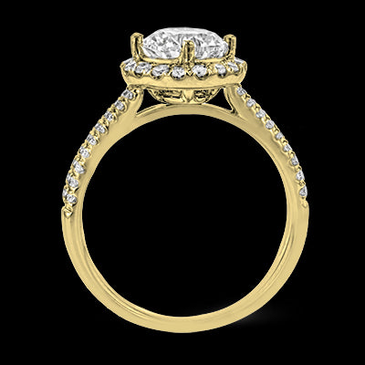 ZR1709 Engagement Ring in 14k Gold with Diamonds