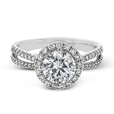ZR1709 Engagement Ring in 14k Gold with Diamonds