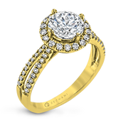 ZR1709 Engagement Ring in 14k Gold with Diamonds