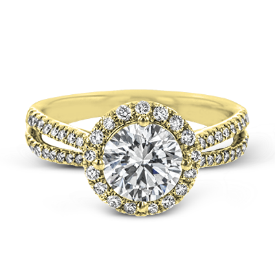 ZR1709 Engagement Ring in 14k Gold with Diamonds