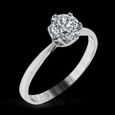 ZR1710 Engagement Ring in 14k Gold with Diamonds