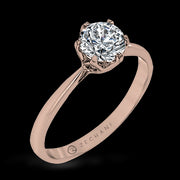 ZR1710 Engagement Ring in 14k Gold with Diamonds