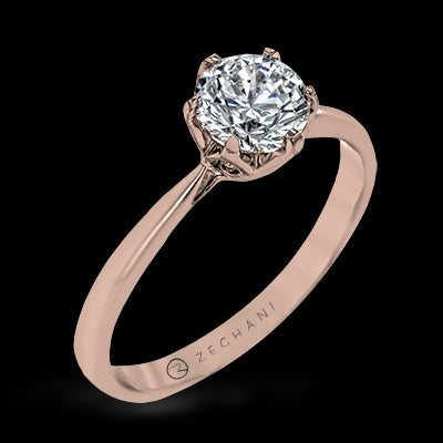 ZR1710 Engagement Ring in 14k Gold with Diamonds