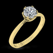 ZR1710 Engagement Ring in 14k Gold with Diamonds