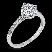 ZR1713 Engagement Ring in 14k Gold with Diamonds