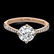 ZR1713 Engagement Ring in 14k Gold with Diamonds