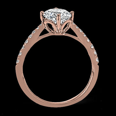 ZR1713 Engagement Ring in 14k Gold with Diamonds