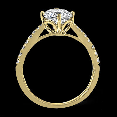 ZR1713 Engagement Ring in 14k Gold with Diamonds