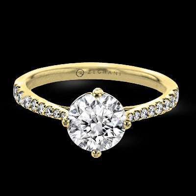 ZR1713 Engagement Ring in 14k Gold with Diamonds